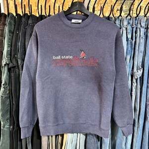 Vintage 90s Ball State Cardinals Lee Heavyweight Sweatshirt Size Small Navy Blue